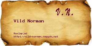 Vild Norman névjegykártya