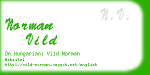norman vild business card